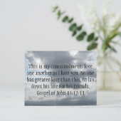 ヨハネの福音書15:12-13 ポストカード (スタンド正面)