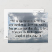 ヨハネの福音書15:12-13 ポストカード (正面/裏面)