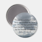 ヨハネの福音書15:12-13 マグネット (正面/裏面)