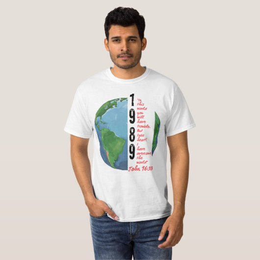 ヨハネの福音書16:33 Tシャツ (正面フル)