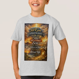 ヨハネの福音書3章16節 キッズTシャツ Tシャツ
