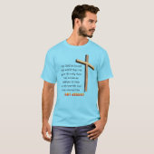 ヨハネの福音書3章16節 クロスTシャツ Tシャツ (正面フル)