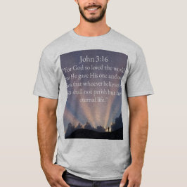 ヨハネの福音書 3章16節 メンズTシャツ Tシャツ