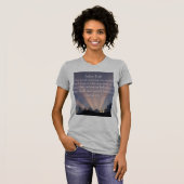 ヨハネの福音書 3章16節 聖書の詩句 レディースTシャツ Tシャツ (正面フル)