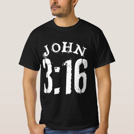 ヨハネの福音書 3章16節 Tシャツ (正面)