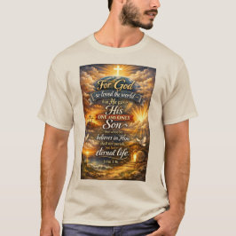 ヨハネの福音書 3:16 メンズTシャツ Tシャツ