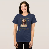 ヨハネの福音書 3:16 聖句 トライブレンドTシャツ (正面全面)