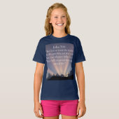 ヨハネの福音書 3:16 聖書の言葉 ガールズTシャツ Tシャツ (正面フル)