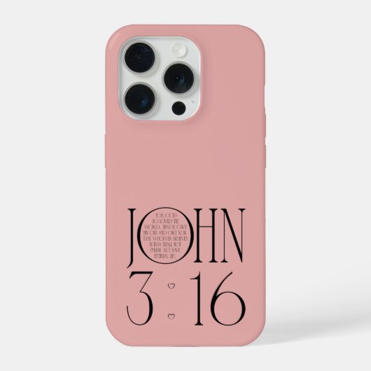 ヨハネの福音書 3:16 - 聖書の言葉 iPhoneケース (裏面)