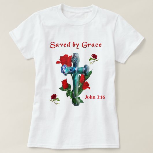 ヨハネの福音書 3:16 Tシャツ (デザイン正面)