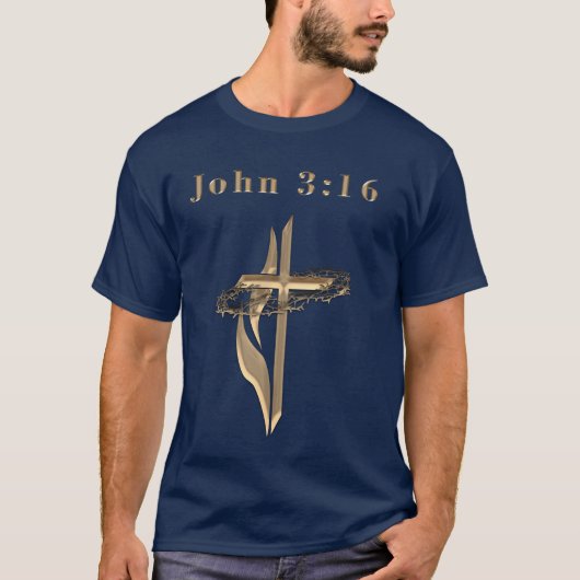 ヨハネの福音書 3:16 Tシャツ (正面)