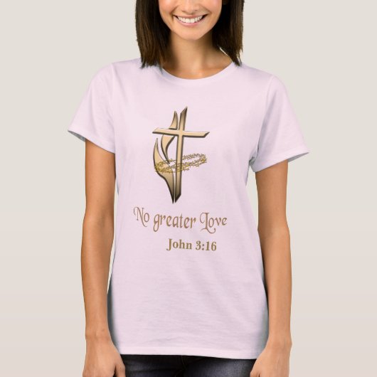 ヨハネの福音書 3:16 Tシャツ (正面)