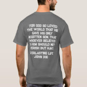 ヨハネの福音書 3:16 Tシャツ (裏面)