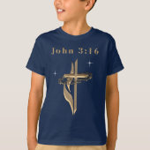 ヨハネの福音書 3:16 Tシャツ (正面)