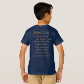 ヨハネの福音書 3:16 Tシャツ (裏面フル)