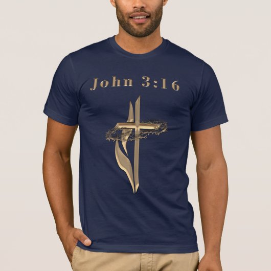 ヨハネの福音書 3:16 Tシャツ (正面)