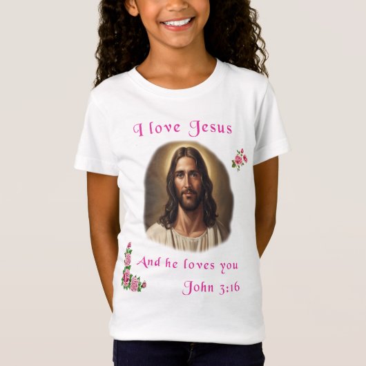 ヨハネの福音書 3:16 Tシャツ (正面)