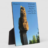 ヨハネの黙示録22:20ネコがイエスを待っている フォトプラーク (側面)