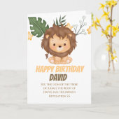 ヨハネの黙示録5:5 ユダの獅子 キリスト教の挨拶 カード (黄色い花)