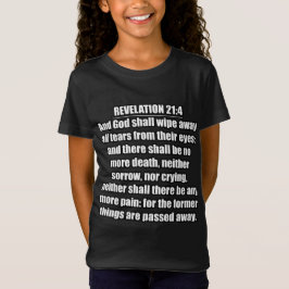 ヨハネの黙示録 21:4 KJV 聖書の言葉 Tシャツ