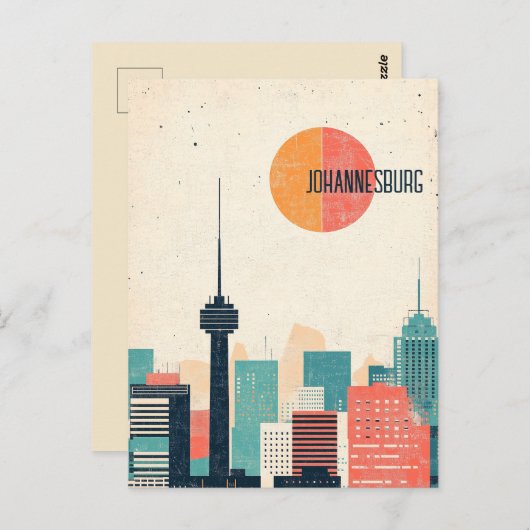 ヨハネスバーグ南アフリカ旅行 ポストカード (正面/裏面)