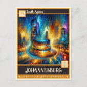 ヨハネスバーグ、南アフリカ |ヴィンテージ絵画ー ポストカード (正面)