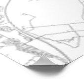 ヨハネスバーグ,南アフリカ(黒から白) ポスター (角)