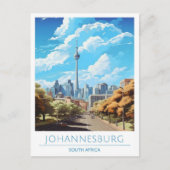 ヨハネスブルク南アフリカのヴィンテージ旅行 ポストカード (正面)