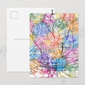 ヨハネスブルグ南アフリカの都市の地図 ポストカード (正面/裏面)