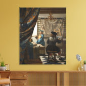 ヨハネス絵画・フェルメールの芸術 キャンバスプリント (インサイチュ (リビング))