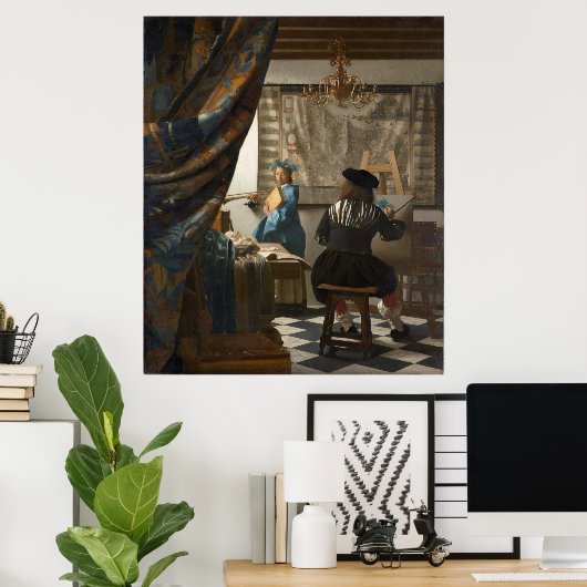 ヨハネス絵画・フェルメールの芸術 ポスター (ホームオフィス)