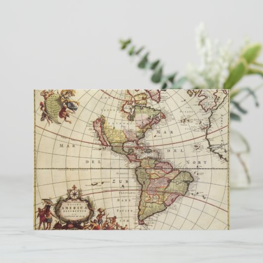 ヨハネス・デ・ラムによるアメリカ大陸の古地図 (スタンド正面)