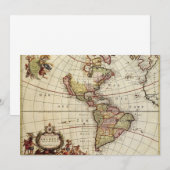 ヨハネス・デ・ラムによるアメリカ大陸の古地図 (正面/裏面)