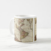 ヨハネス・デ・ラムによるアメリカ大陸の古地図 コーヒーマグカップ (正面左)