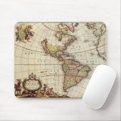 ヨハネス・デ・ラムによるアメリカ大陸の古地図 マウスパッド (マウス)