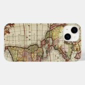 ヨハネス・デ・ラムによるアメリカ大陸の古地図 Case-Mate iPhoneケース (裏面 (横))