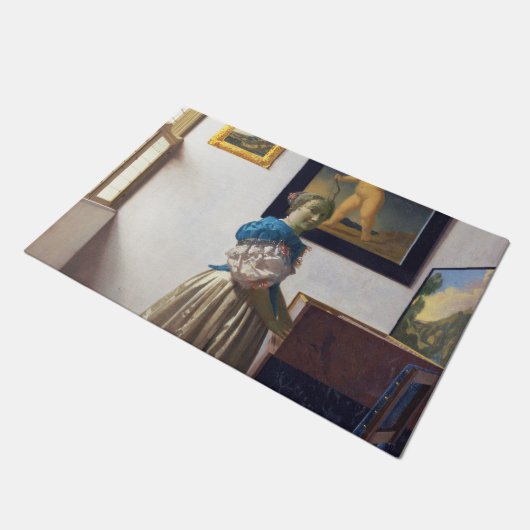 ヨハネス・バーメール処女に立つレディ ドアマット (アングル)