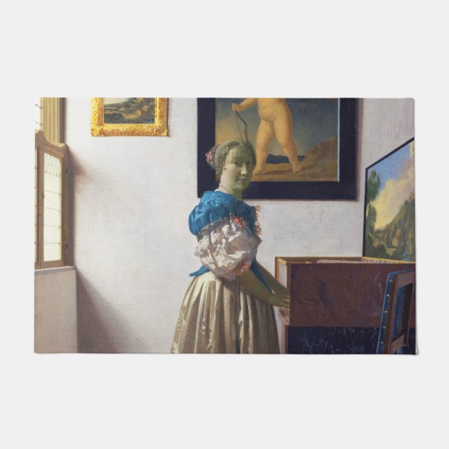 ヨハネス・バーメール処女に立つレディ ドアマット (正面)