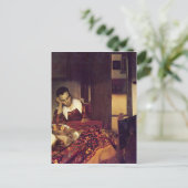 ヨハネス・フェルメールによって眠っている女性 ポストカード (スタンド正面)