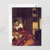 ヨハネス・フェルメールによって眠っている女性 ポストカード (正面/裏面)