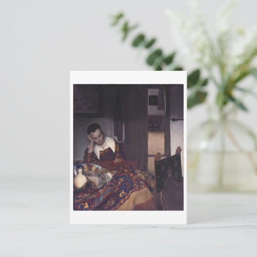 ヨハネス・フェルメールによって眠っている少女 ポストカード (スタンド正面)