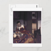 ヨハネス・フェルメールによって眠っている少女 ポストカード (正面/裏面)