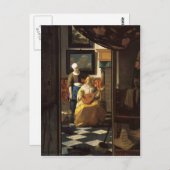 ヨハネス・フェルメールによるラブレター ポストカード (正面/裏面)