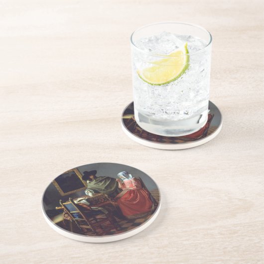 ヨハネス・フェルメールによるワインのグラス コースター (側面)