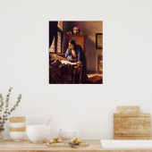 ヨハネス・フェルメールによる地理学者 ポスター (キッチン)