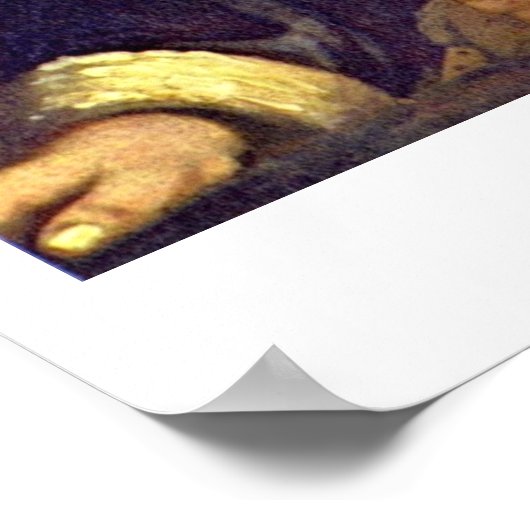 ヨハネス・フェルメールのフルートを持つ少女 ポスター (角)