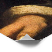 ヨハネス・フェルメールのフルートを持つ少女 ポスター (角)