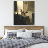 ヨハネス・フェルメールのルテを持つ女性 キャンバスプリント (インサイチュ (寝室))