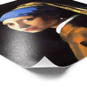 ヨハネス・フェルメールの後で真珠のイヤリングをした少女 フォトプリント (角)