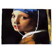 ヨハネス・フェルメールの後で真珠のイヤリングをした少女 ラージペーパーバッグ (裏面)